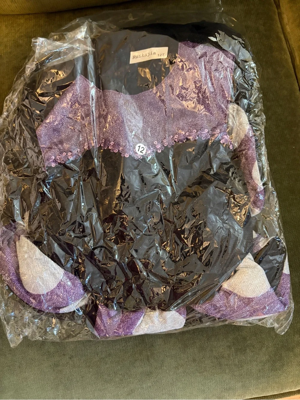 Ursula Purple and Black Sparkle Costume Dress for Kids